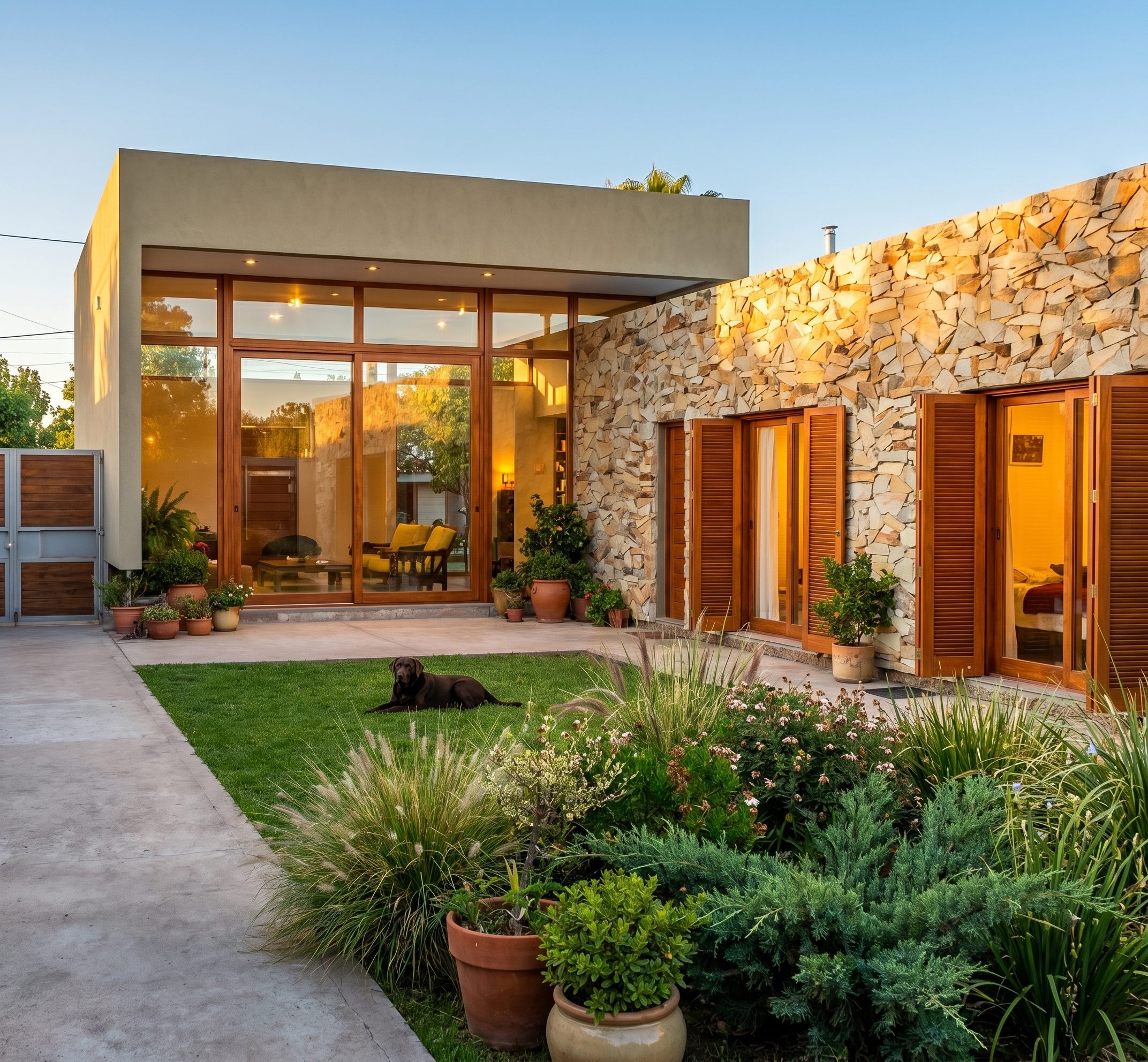 Patio y fachada de Casa Candela